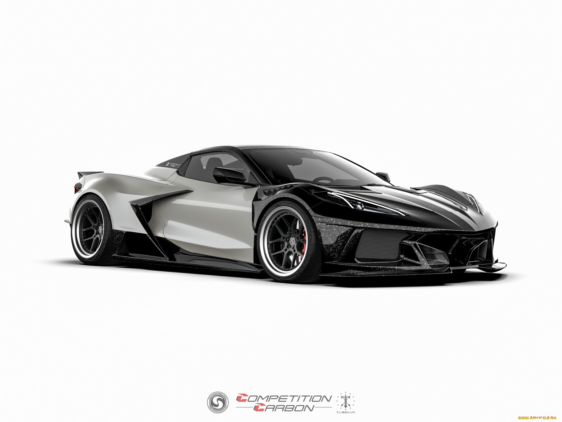 , 3, chevrolet, corvette, c8, competition, carbon, stance
